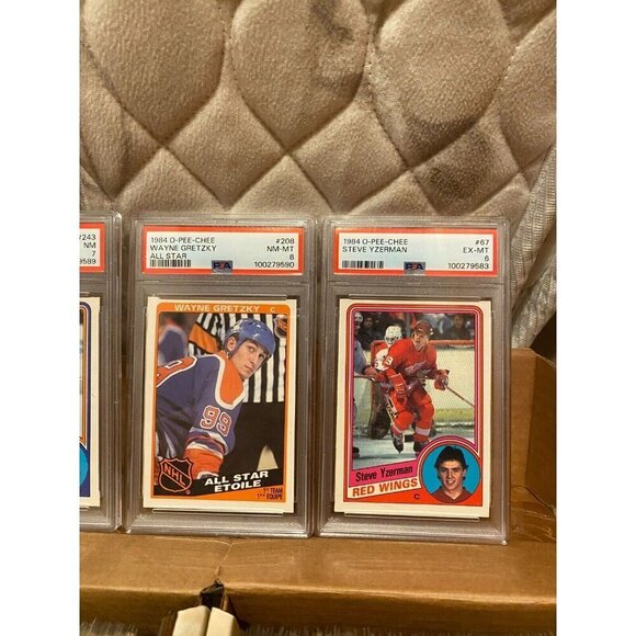 1984-85 O-Pee-Chee Hockey Complete Set WITH PSA GRADED Yzerman, Wayne Gretzky NM - Picture 9 of 11